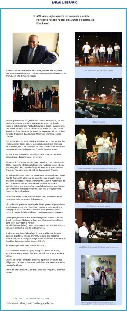 Sarau Musico Literario na AMI